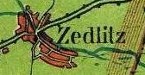 Karte Zedlitz, Kreis Lüben